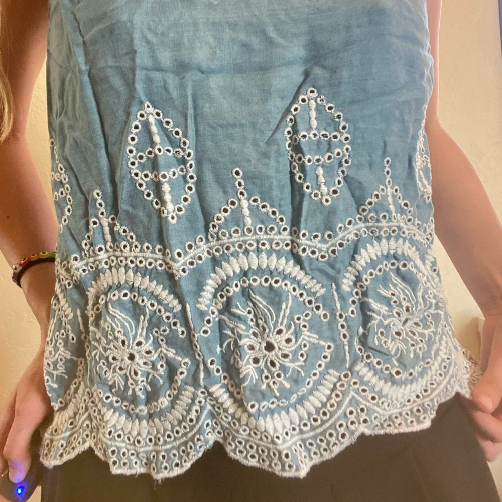 Super cute blue boho top - Picture 2 of 9